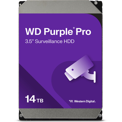 WD 14TB Purple Pro 7200 rpm SATA III 3.5" Internal Surveillance Hard Drive